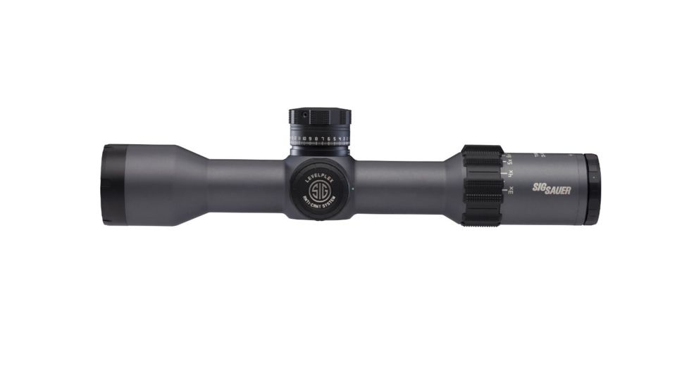 SIG SAUER Tango6 Rifle Scope, 3-18X44mm, 34mm, FFP, MRAD Milling Illuminated Reticle, Levelplex, Side Focus, Black, SOT63112