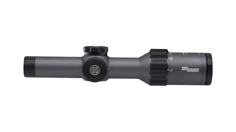 SIG SAUER Tango6 Rifle Scope, 1-6X24mm, 30mm, SFP, Hellfire 3 Gun Illuminated Reticle, Graphite, SOT61018