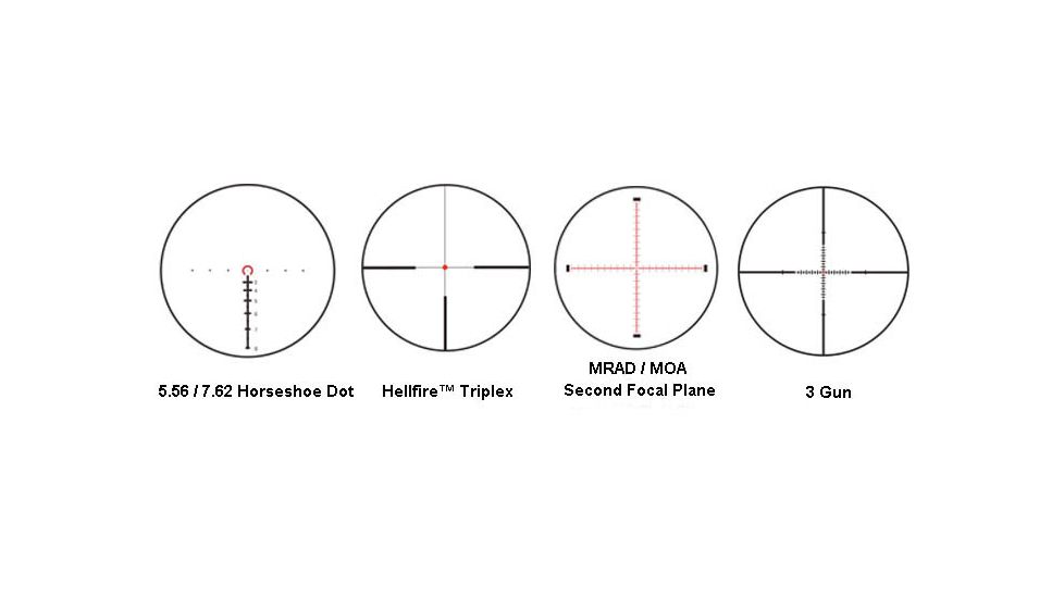SIG SAUER Tango6 Rifle Scope, 1-6X24mm, 30mm, FFP, 300 Blackout Horseshoe Dot Illuminated Reticle, Graphite, SOT61012