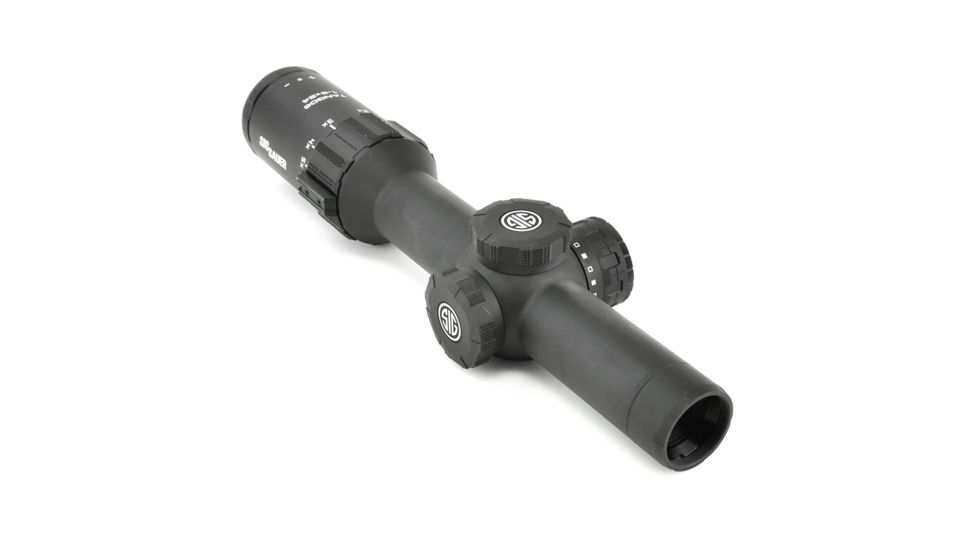 SIG SAUER Tango6 Rifle Scope, 1-6X24mm, 30mm, FFP, 300 Blackout Horseshoe Dot Illuminated Reticle, Black, SOT61112