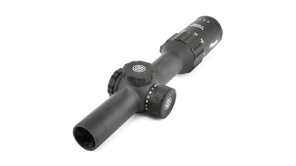 SIG SAUER Tango6 Rifle Scope, 1-6X24mm, 30mm, FFP, 300 Blackout Horseshoe Dot Illuminated Reticle, Black, SOT61112