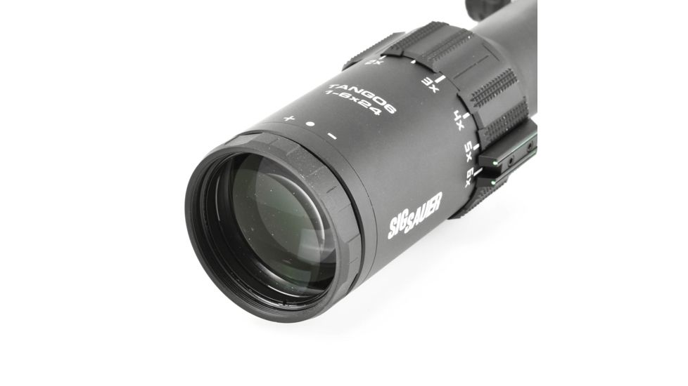 SIG SAUER Tango6 Rifle Scope, 1-6X24mm, 30mm, FFP, 300 Blackout Horseshoe Dot Illuminated Reticle, Black, SOT61112