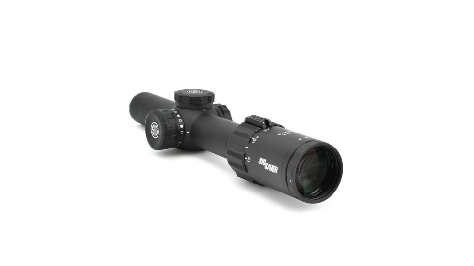 SIG SAUER Tango6 Rifle Scope, 1-6X24mm, 30mm, FFP, 5.56/7.62 Horseshoe Dot Illuminatedinated Reticle, Black, SOT61111