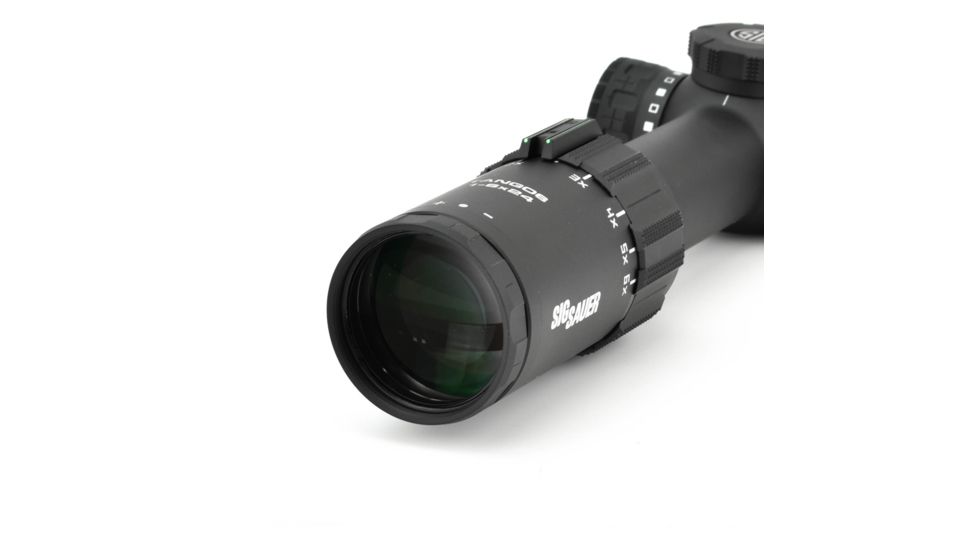 SIG SAUER Tango6 Rifle Scope, 1-6X24mm, 30mm, FFP, 5.56/7.62 Horseshoe Dot Illuminatedinated Reticle, Black, SOT61111