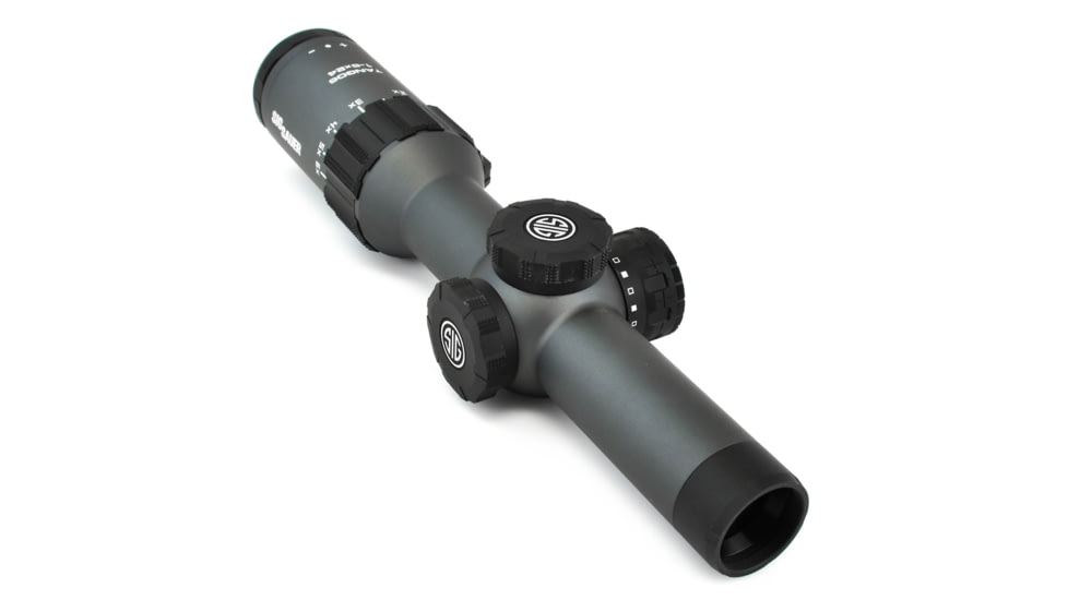 SIG SAUER Tango6 Rifle Scope, 1-6X24mm, 30mm, SFP, Hellfire 3 Gun Illuminated Reticle, Graphite, SOT61018