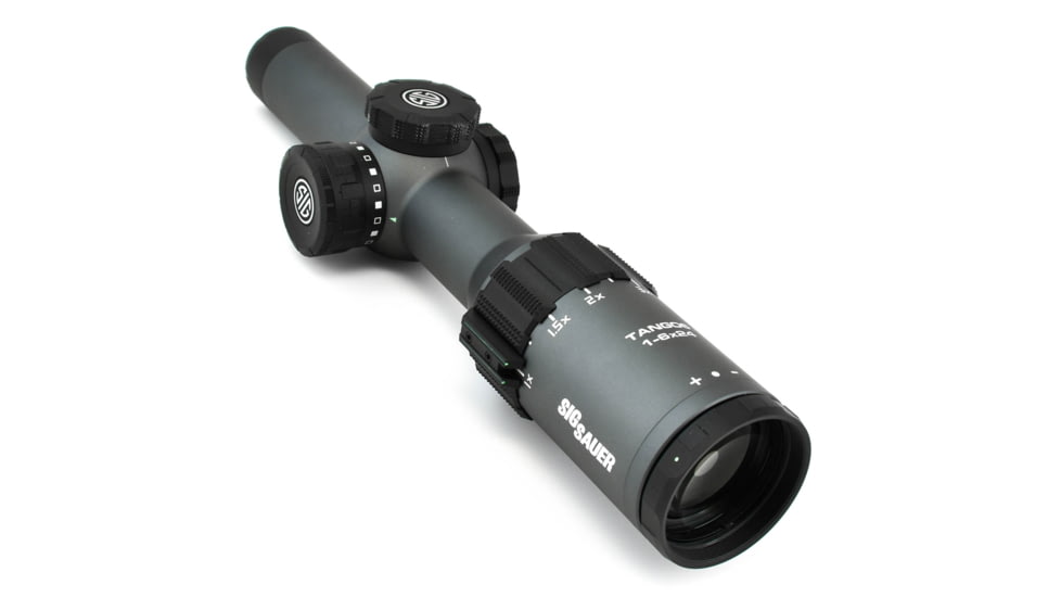 SIG SAUER Tango6 Rifle Scope, 1-6X24mm, 30mm, SFP, Hellfire 3 Gun Illuminated Reticle, Graphite, SOT61018