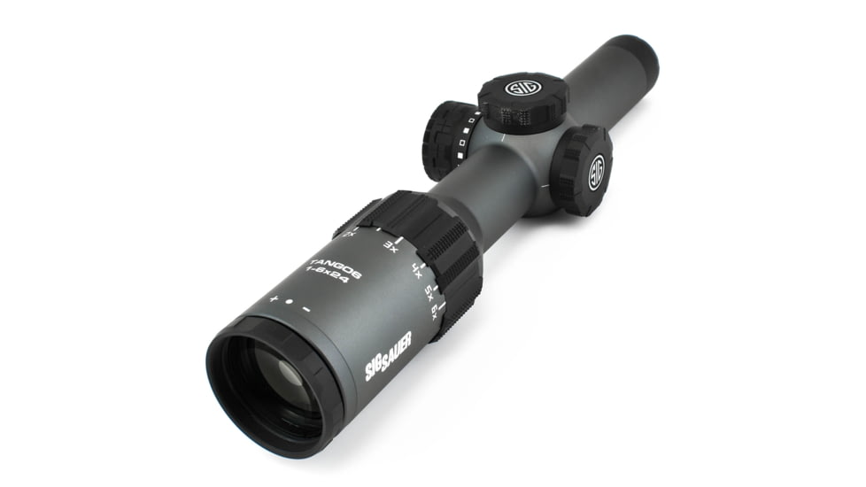 SIG SAUER Tango6 Rifle Scope, 1-6X24mm, 30mm, SFP, Hellfire 3 Gun Illuminated Reticle, Graphite, SOT61018