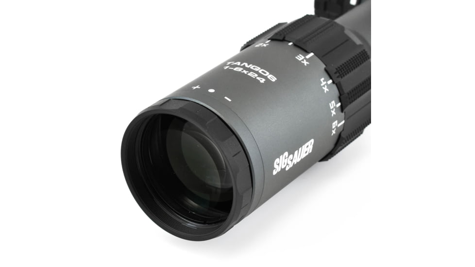 SIG SAUER Tango6 Rifle Scope, 1-6X24mm, 30mm, SFP, Hellfire 3 Gun Illuminated Reticle, Graphite, SOT61018