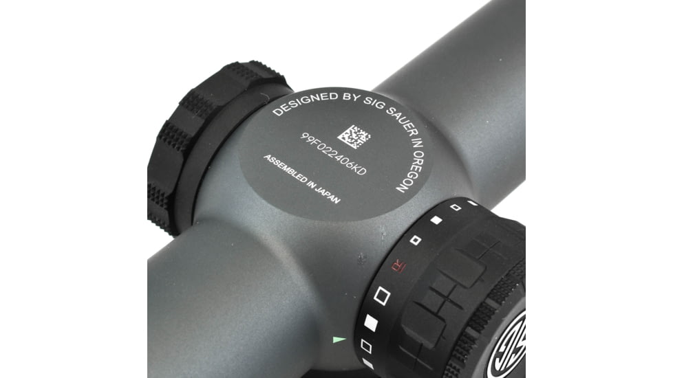 SIG SAUER Tango6 Rifle Scope, 1-6X24mm, 30mm, SFP, Hellfire 3 Gun Illuminated Reticle, Graphite, SOT61018