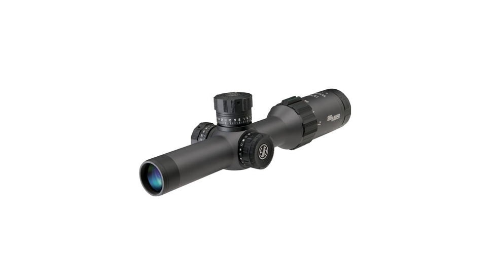 SIG SAUER Tango6 Rifle Scope, 1-6X24mm, 30mm, Sfp, Hellfire Moa Illum Reticle, Graphite, SOT61016