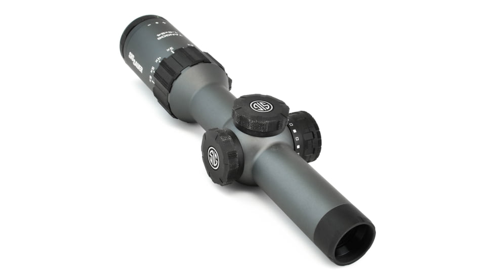 SIG SAUER Tango6 Rifle Scope, 1-6X24mm, 30mm, SFP, HellFire TriPlex Illuminated Reticle, Graphite, SOT61015