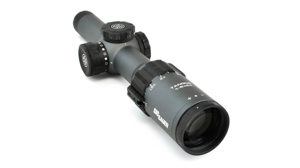 SIG SAUER Tango6 Rifle Scope, 1-6X24mm, 30mm, SFP, HellFire TriPlex Illuminated Reticle, Graphite, SOT61015