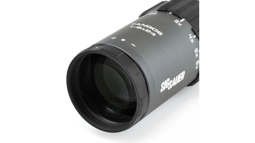 SIG SAUER Tango6 Rifle Scope, 1-6X24mm, 30mm, SFP, HellFire TriPlex Illuminated Reticle, Graphite, SOT61015