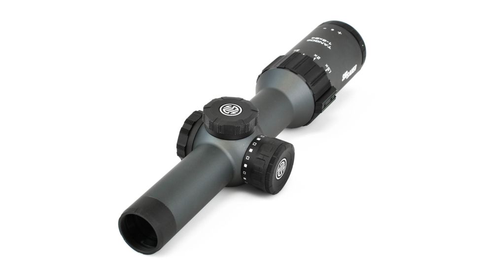 SIG SAUER Tango6 Rifle Scope, 1-6X24mm, 30mm, SFP, MRAD Milling Illuminated Reticle, Graphite, SOT61017