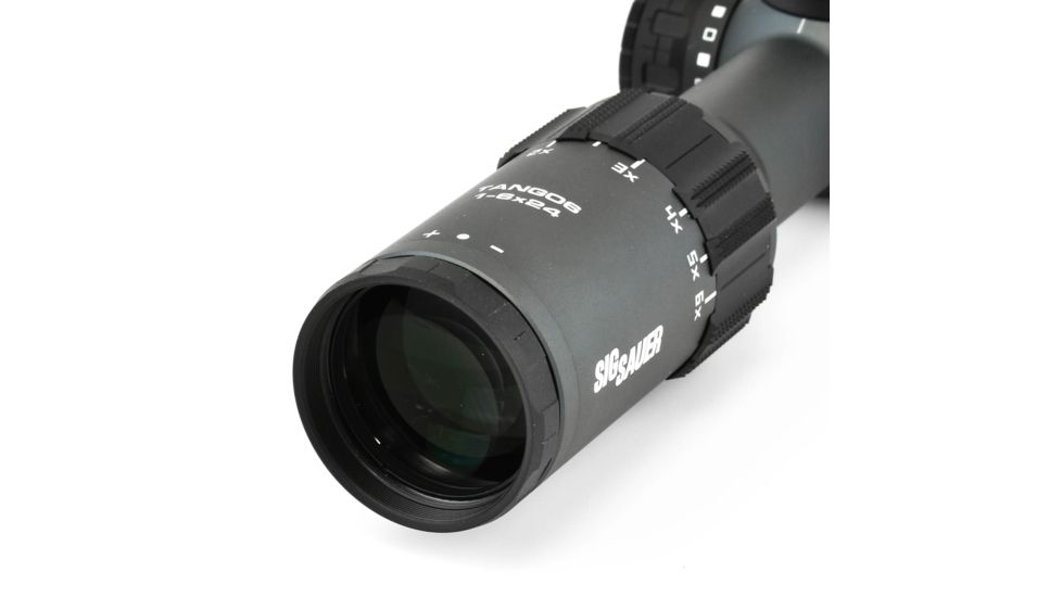 SIG SAUER Tango6 Rifle Scope, 1-6X24mm, 30mm, SFP, MRAD Milling Illuminated Reticle, Graphite, SOT61017