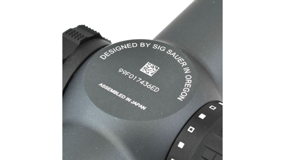 SIG SAUER Tango6 Rifle Scope, 1-6X24mm, 30mm, SFP, MRAD Milling Illuminated Reticle, Graphite, SOT61017