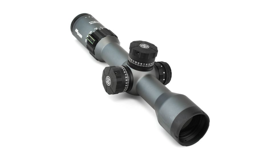 SIG SAUER Tango6 Rifle Scope, 3-18X44mm, 34mm, FFP, DEV-L MOA Illuminated Reticle, Levelplex, Side Focus, Graphite, SOT63013