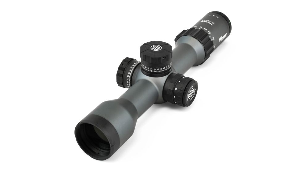 SIG SAUER Tango6 Rifle Scope, 3-18X44mm, 34mm, FFP, DEV-L MOA Illuminated Reticle, Levelplex, Side Focus, Graphite, SOT63013