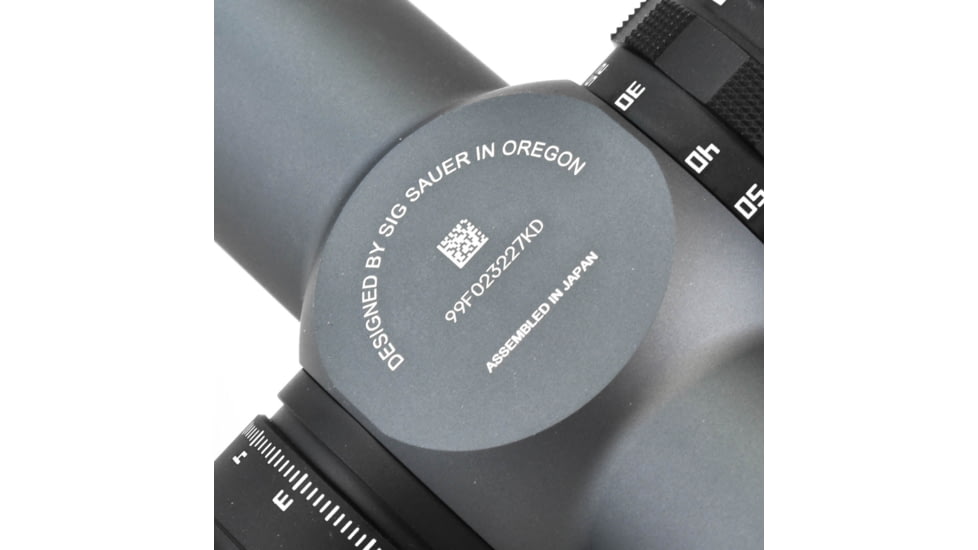 SIG SAUER Tango6 Rifle Scope, 3-18X44mm, 34mm, FFP, MRAD Milling Illuminated Reticle, Levelplex, Side Focus, Graphite, SOT63012