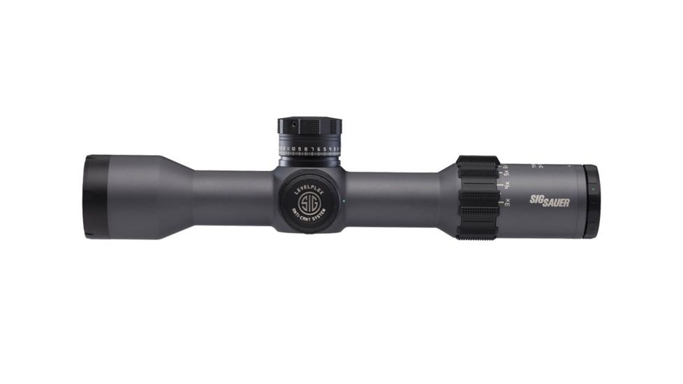 SIG SAUER Tango6 Rifle Scope, 3-18X44mm, 34mm, FFP, MRAD Milling Illuminated Reticle, Levelplex, Side Focus, Graphite, SOT63012