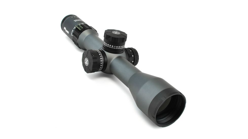 SIG SAUER Tango6 Rifle Scope, 4-24X50mm, 34mm, FFP, DEV-L MOA Illuminated Reticle, Levelplex, Side Focus, Graphite, SOT64013
