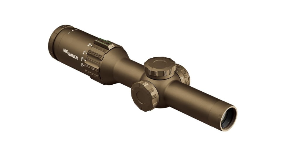 SIG SAUER TANGO6T Rifle Scope, 1-6x24mm, 30 mm Tube, SFP, FL-6 Hellfire Illuminated Reticle, Flat Dark Earth, SOT61230