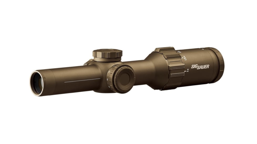 SIG SAUER TANGO6T Rifle Scope, 1-6x24mm, 30 mm Tube, FFP, 762 Extended Range, Flat Dark Earth, SOT61234