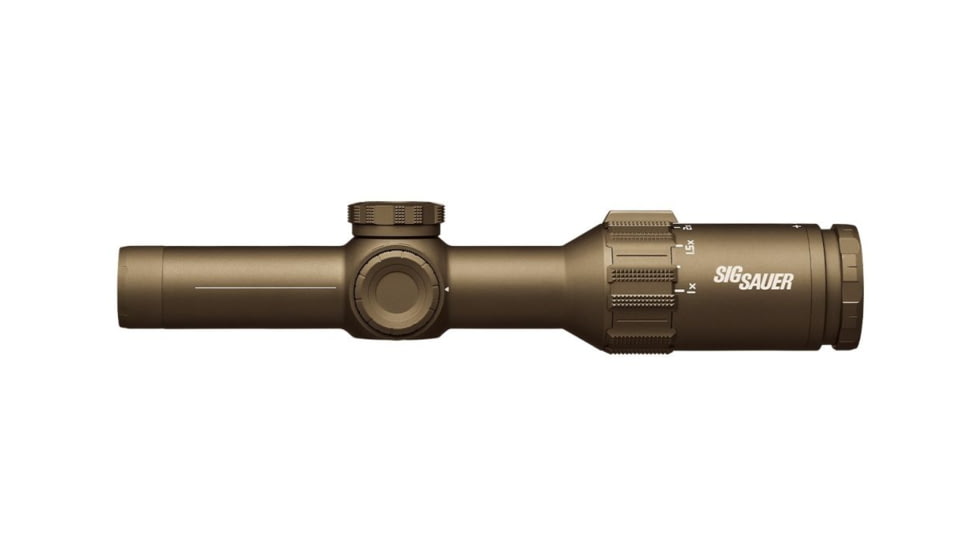 SIG SAUER TANGO6T Rifle Scope, 1-6x24mm, 30 mm Tube, SFP, FL-6 Hellfire Illuminated Reticle, Flat Dark Earth, SOT61230