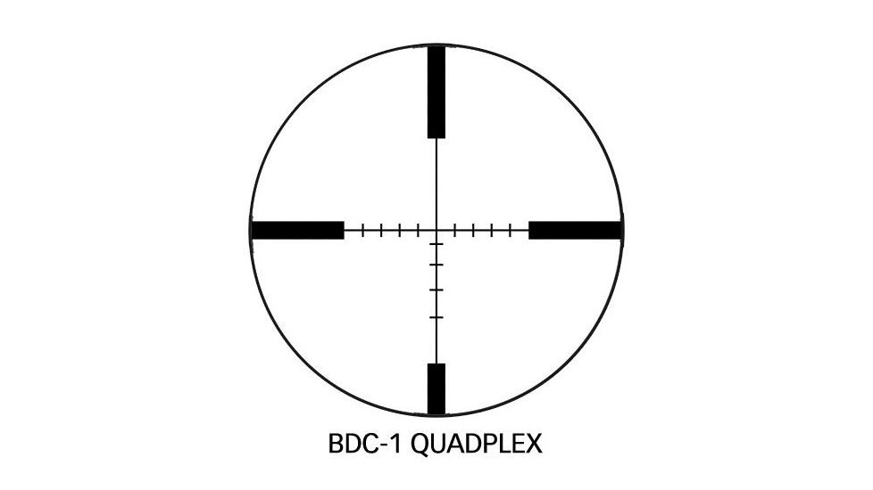 SIG SAUER Whiskey 3 Scope, 4-12X40mm, 1 in, SFP, BDC-1 Quadplex Reticle, 0.25 MOA Adjustable, Black, SOW34204