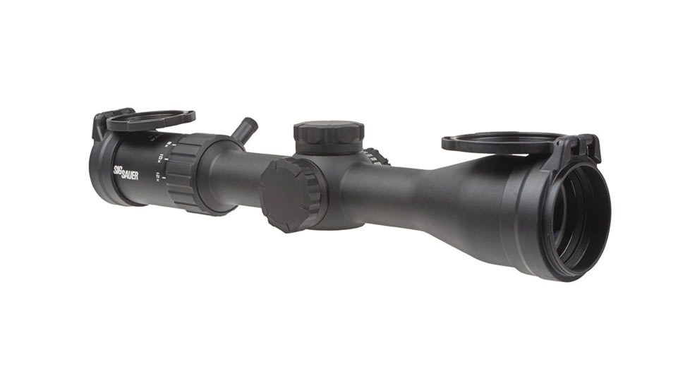 SIG SAUER Whiskey 4 3-12x44mm Rifle Scope, 30mm Tube, Second Focal Plane, Quadplex Reticle, Black, SOW43003