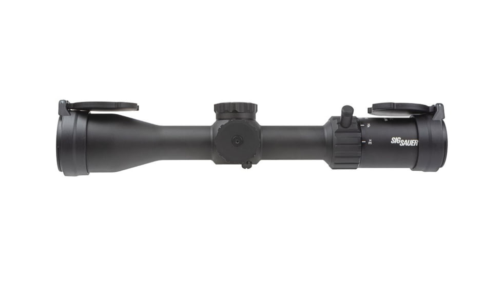 SIG SAUER Whiskey 4 3-12x44mm Rifle Scope, 30mm Tube, Second Focal Plane, Quadplex Reticle, Black, SOW43003