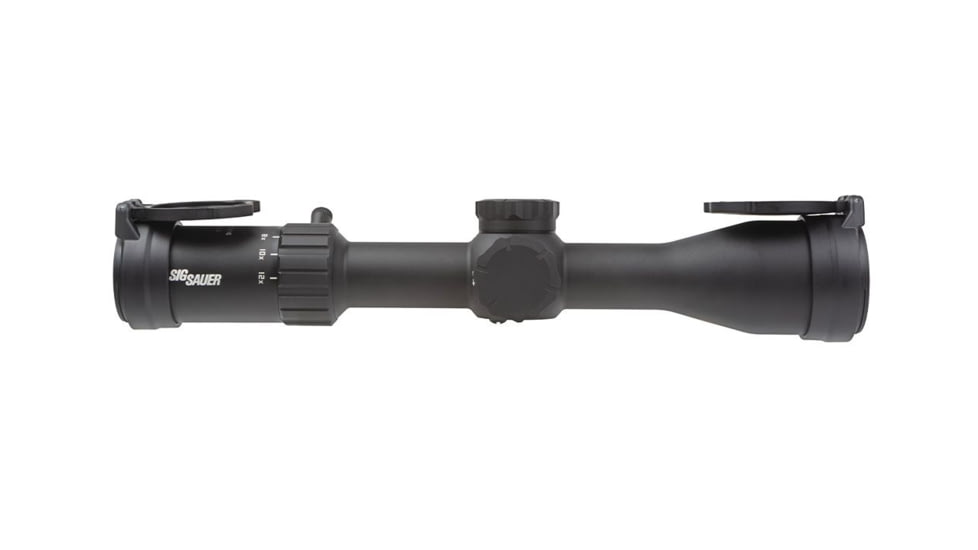 SIG SAUER Whiskey 4 3-12x44mm Rifle Scope, 30mm Tube, Second Focal Plane, Quadplex Reticle, Black, SOW43003