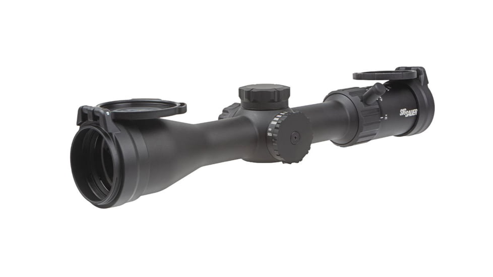 SIG SAUER Whiskey 4 3-12x44mm Rifle Scope, 30mm Tube, Second Focal Plane, Quadplex Reticle, Black, SOW43003