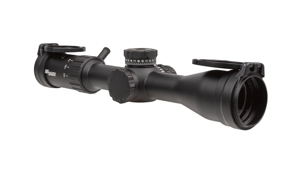 SIG SAUER Whiskey 4 3-12x44mm Rifle Scope, Second Focal Plane, BDC, Black, 3-12x44, SOW43001
