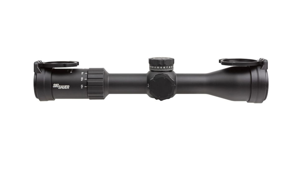 SIG SAUER Whiskey 4 3-12x44mm Rifle Scope, Second Focal Plane, BDC, Black, 3-12x44, SOW43001