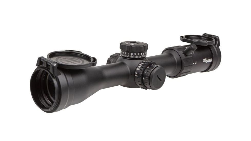 SIG SAUER Whiskey 4 3-12x44mm Rifle Scope, Second Focal Plane, BDC, Black, 3-12x44, SOW43001