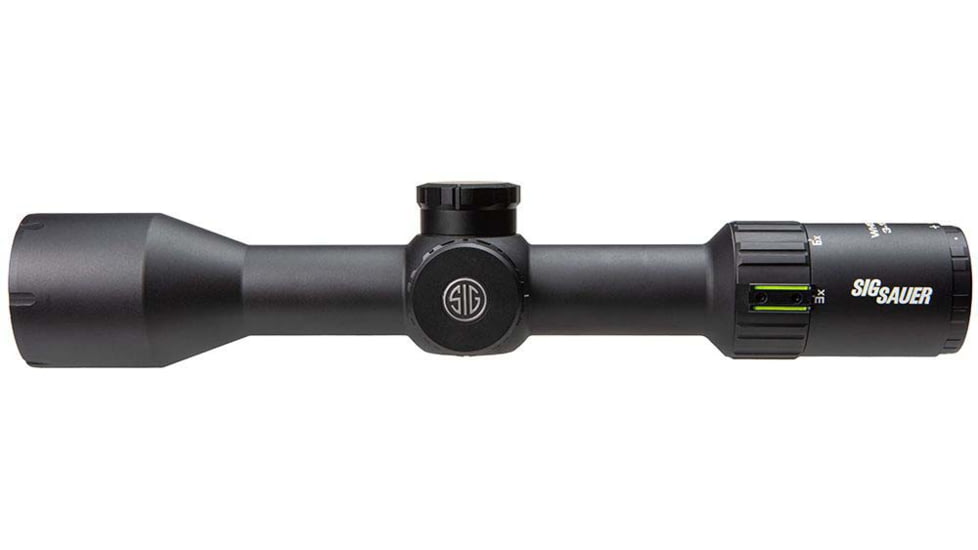SIG SAUER Whiskey6 Rifle Scope, 3-18x44mm, 30mm Tube, Second Focal Plane, MOA Milling Hunter Reticle, Capped Turret, Black, SOW63111