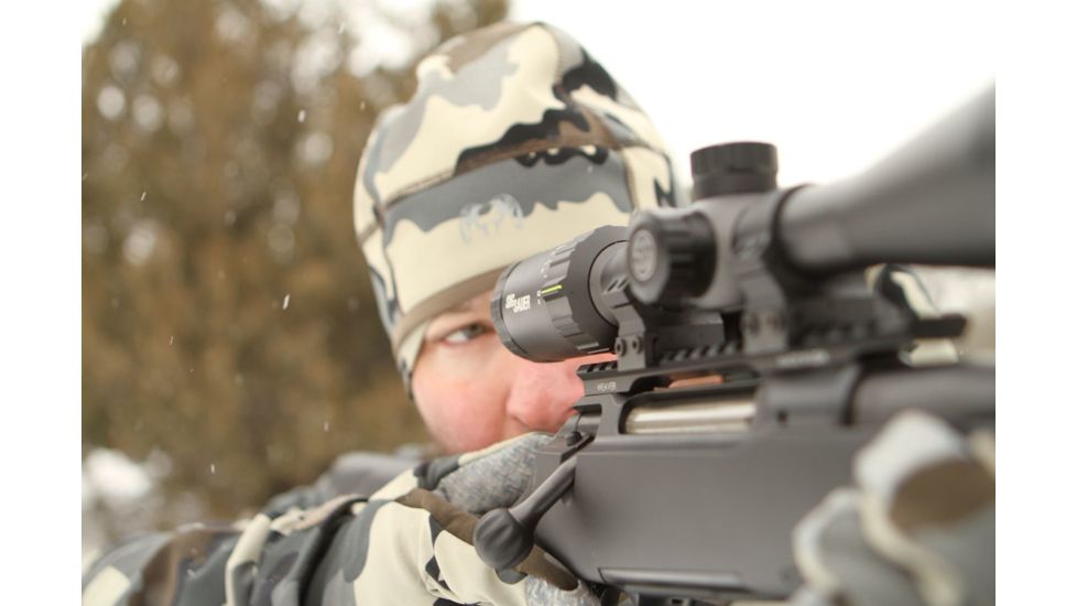SIG SAUER Whiskey3 3-9x40mm 1in Tube Hunting Rifle Scope w/HellFire TriPlex Reticle, Illum, Graphite SOW33008