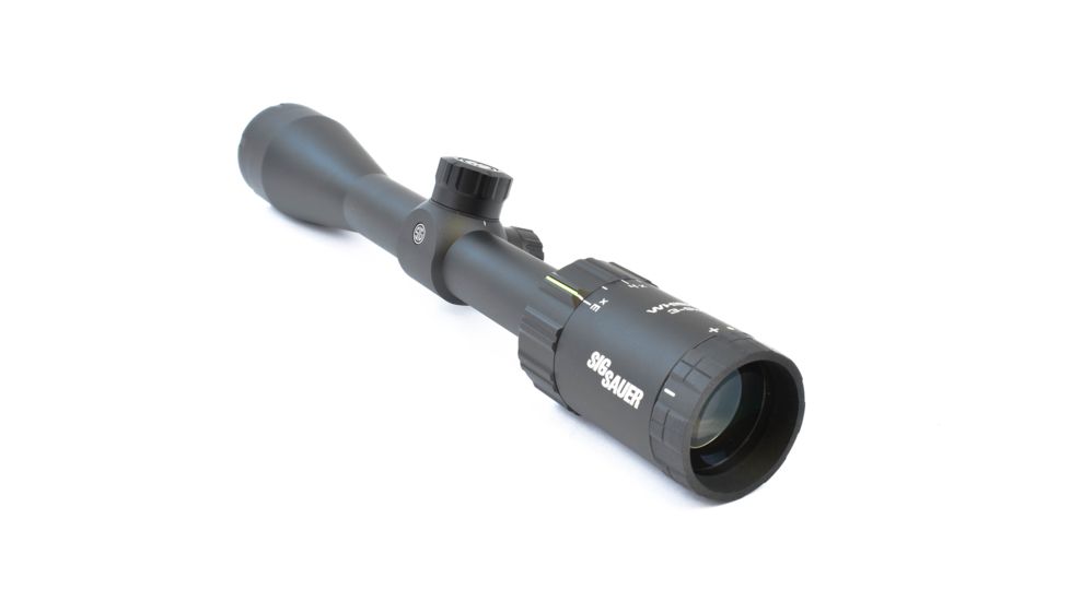 SIG SAUER Whiskey3 3-9x40mm Rifle Scope w/Standard Quadplex Non-Illuminated Reticle, Black, SOW33005