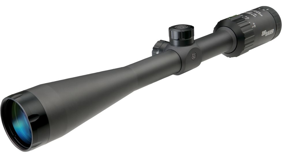 SIG SAUER Whiskey3 4-12x40mm 1in Tube Hunting Rifle Scope w/HellFire QuadPlex Reticle, Illum, Graphite SOW34005