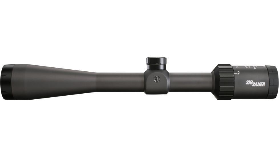 SIG SAUER Whiskey3 4-12x40mm 1in Tube Hunting Rifle Scope w/HellFire QuadPlex Reticle, Illum, Graphite SOW34005