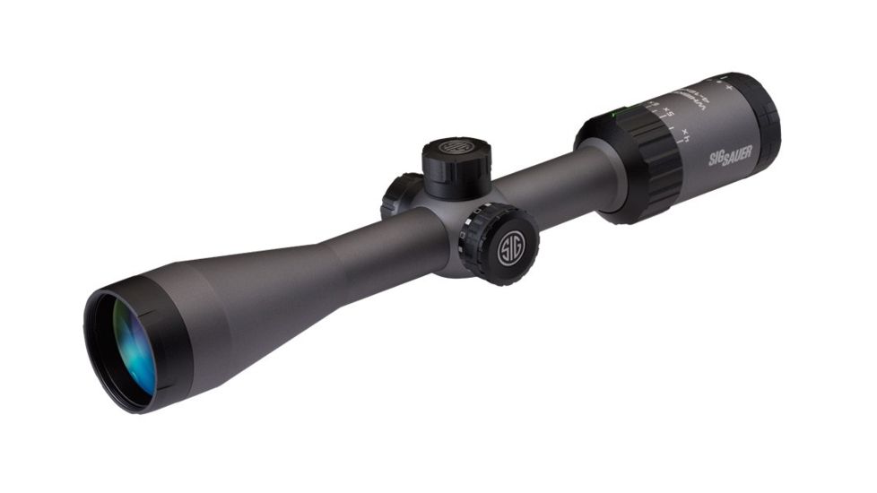 SIG SAUER Whiskey3 4-12X44 mm  Rifle Scope, Black, Small SOW34199