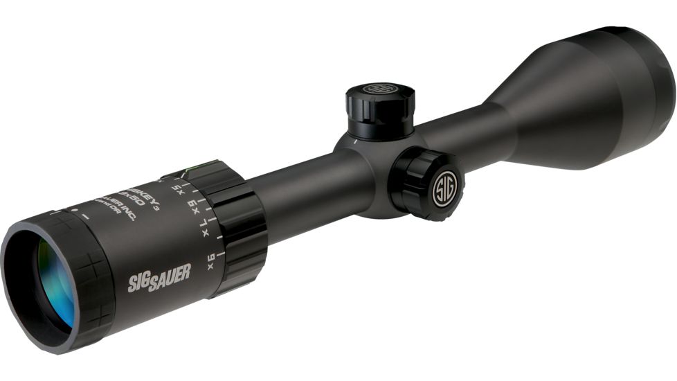 SIG SAUER Whiskey3 4-12x50 1in Tube Hunting Rifle Scope w/Triplex Reticle, Graphite SOW34004
