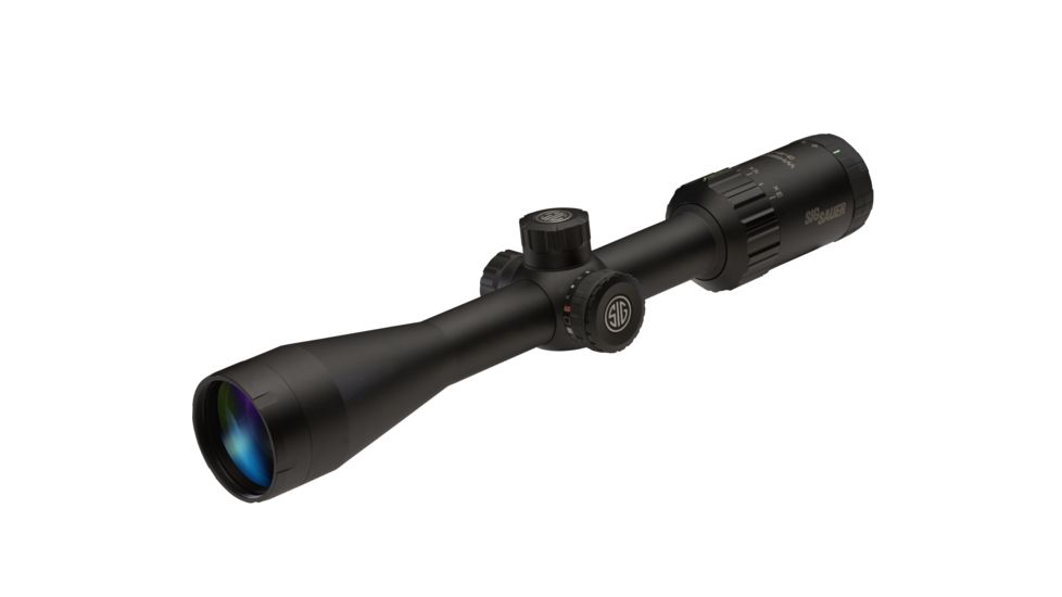 SIG SAUER Whiskey3 Rifle Scope, 3-9X40mm, 1 In, Sfp, Hellfire Quadplex Illum Reticle, Black, SOW33107
