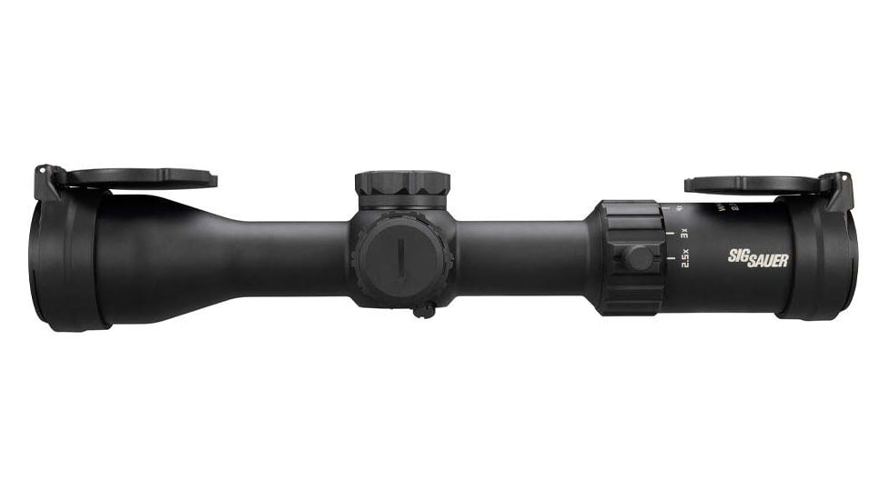 SIG SAUER Whiskey4 2.5-10x42mm Rifle Scope, 30mm Tube, Second Focal Plane, Hellfire Quadplex Illuminated Reticle, Black, SOW42004