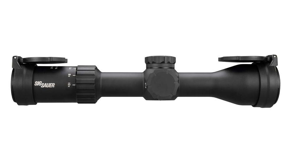 SIG SAUER Whiskey4 2.5-10x42mm Rifle Scope, 30mm Tube, Second Focal Plane, Hellfire Quadplex Illuminated Reticle, Black, SOW42004