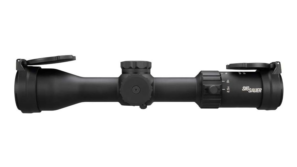 SIG SAUER Whiskey4 2.5-10x42mm Rifle Scope, 30mm Tube, Second Focal Plane, Quadplex Reticle, Black, SOW42003