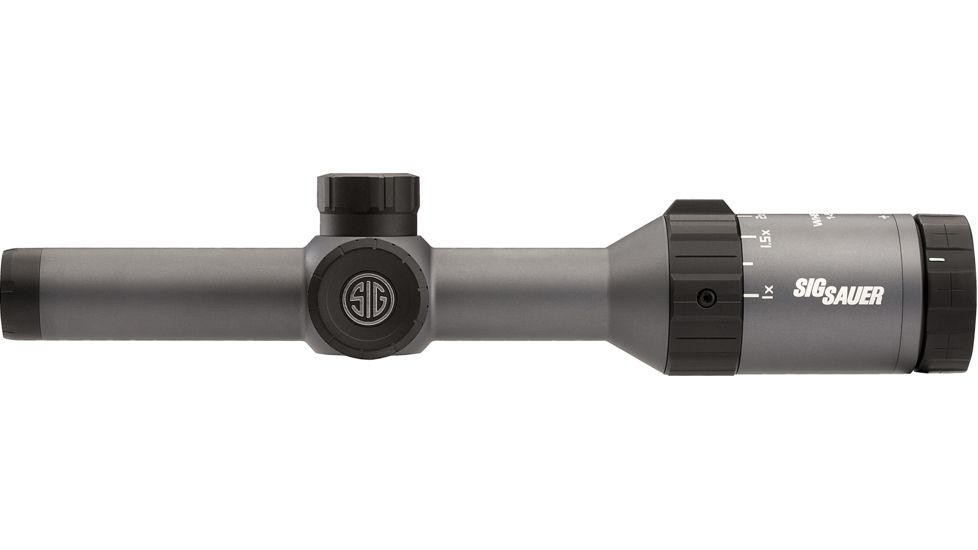 SIG SAUER Whiskey5 1-5x20 1in Tube Hunting Rifle Scope w/CirclePlex Illuminated Fiber Dot Reticle, Graphite SOW51002