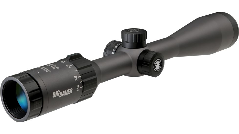 SIG SAUER Whiskey5 2-10x42 1in Tube Hunting Rifle Scope w/Standard Duplex Reticle, Graphite SOW52003