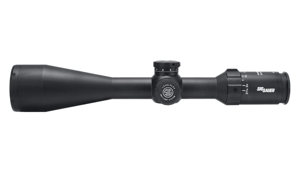 SIG SAUER Whiskey5 2.4-12x56mm Rifle Scope 30mm Tube Second Focal Plane, Black, MRAD MILLING HUNTER Illuminated Reticle, Mil Rad, SOW52018